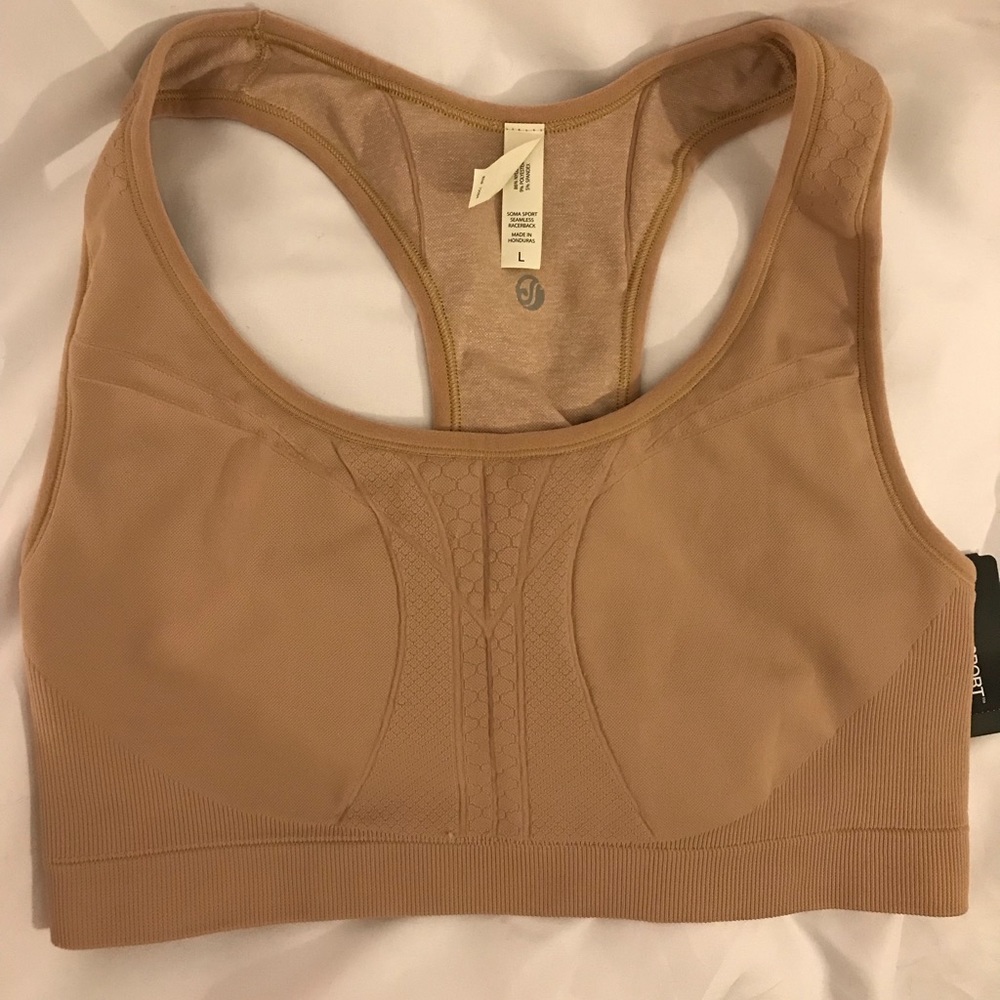 SOMA- NWT Racerback Sports Bra (Nude)